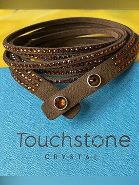 TSC by Swarovski Smoked Amber Wrap Star Bracelet, NWT BNIB